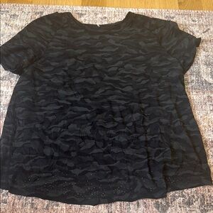 Black Camouflage Women's workout top